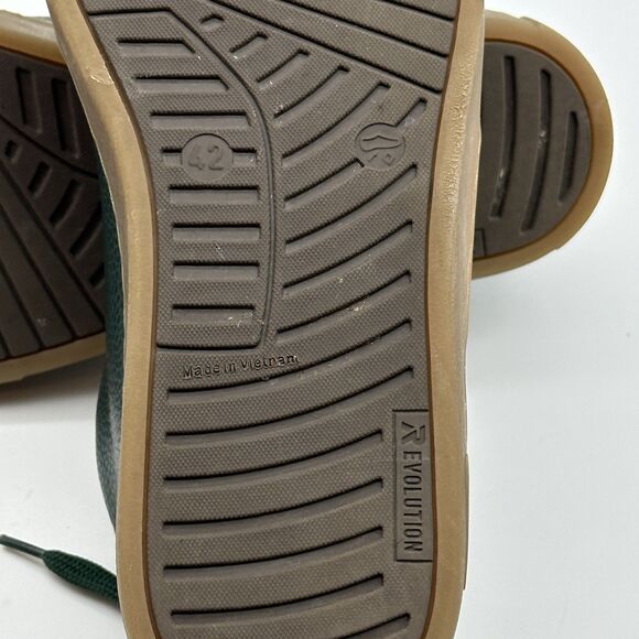 Rieker Evolution Mens Size 42 US 9 Green Leather Low Top Sneakers Gum Sole - Picture 12 of 16